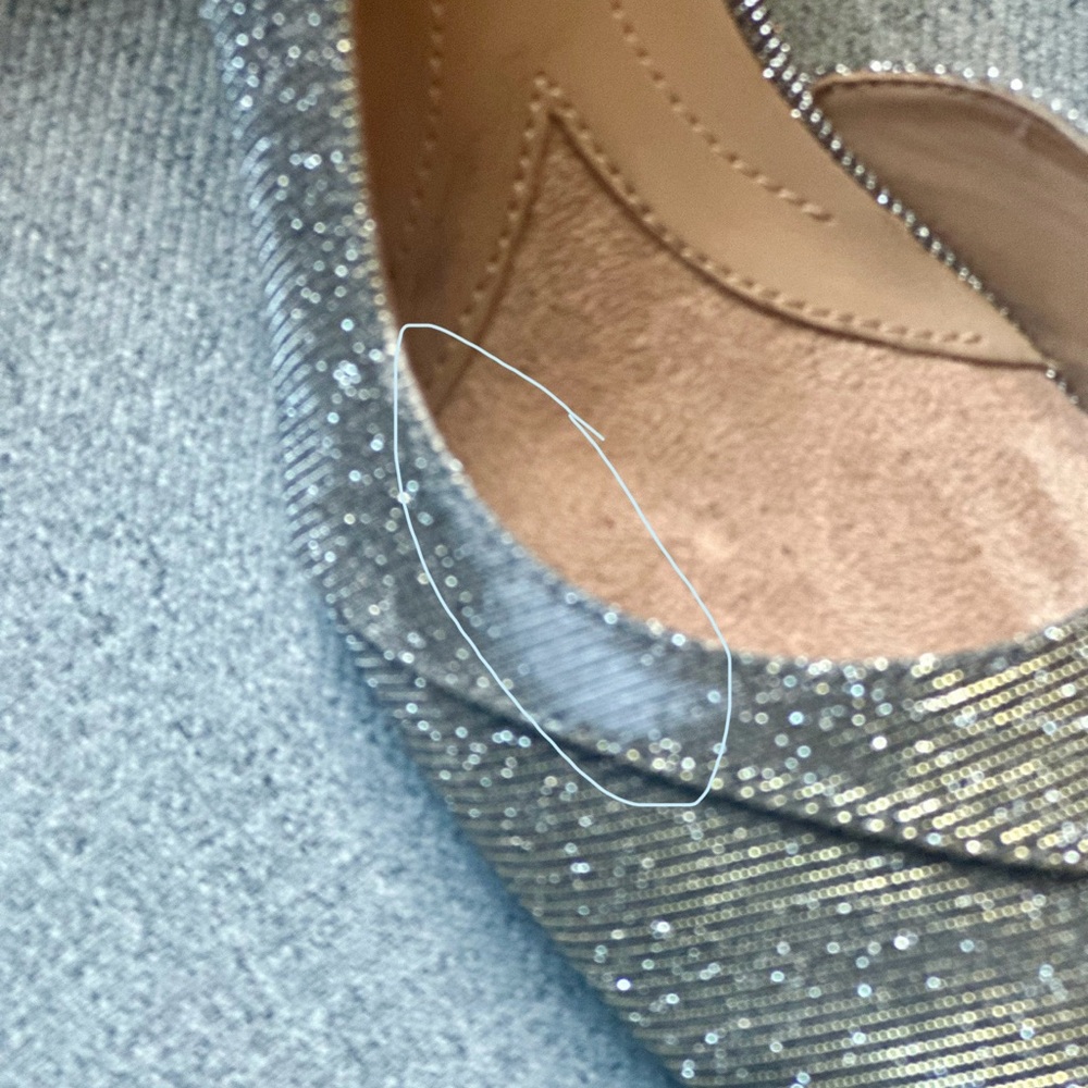 Naturalizer NS Comfort d’Orsay pump shimmering Metallic kitten heel ~2 in. *EUC* - Picture 7 of 11
